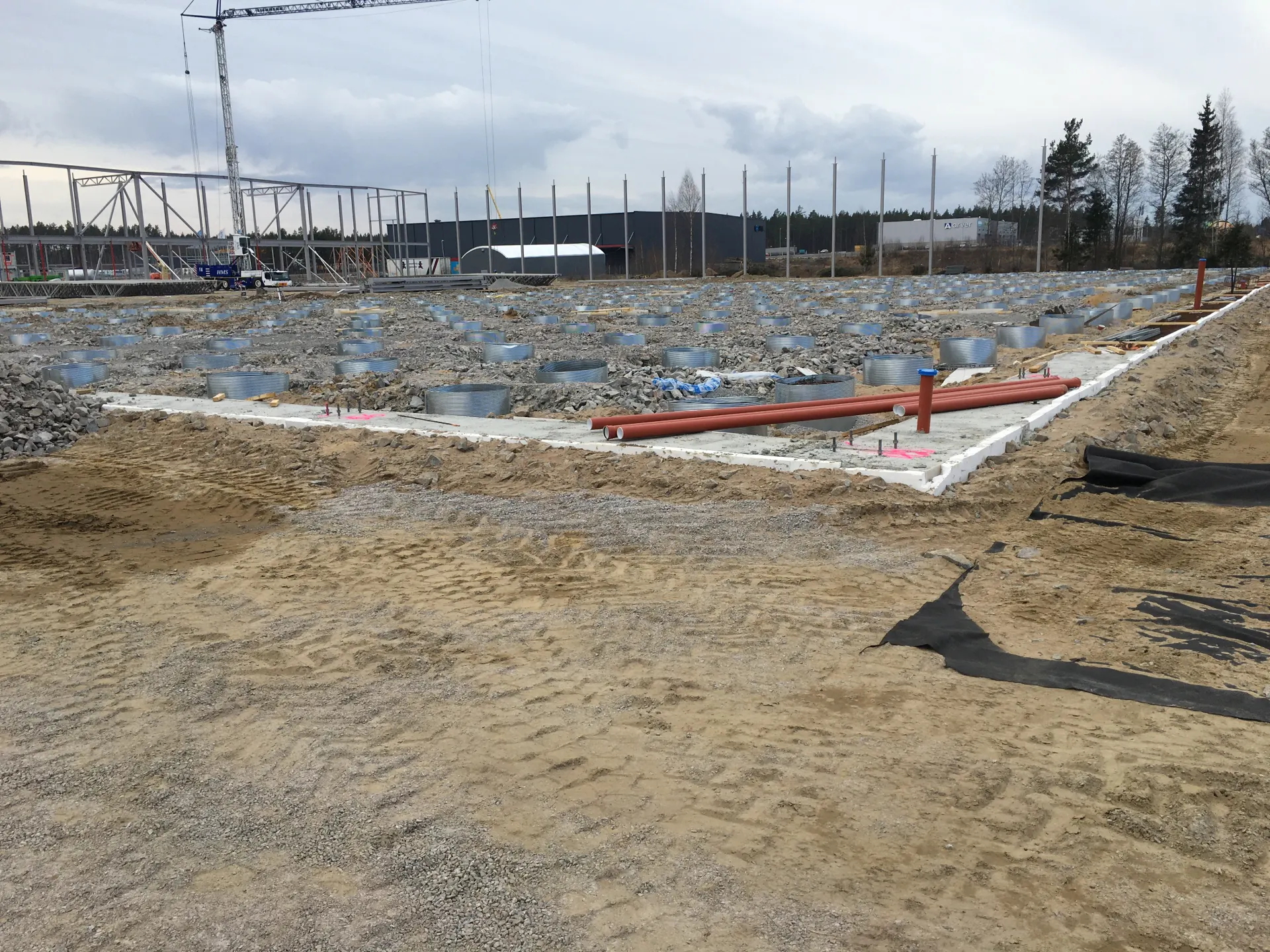 Lagerhall Kjula – markarbete och anläggning utförd av Tallvillage Entreprenad i Örebro län