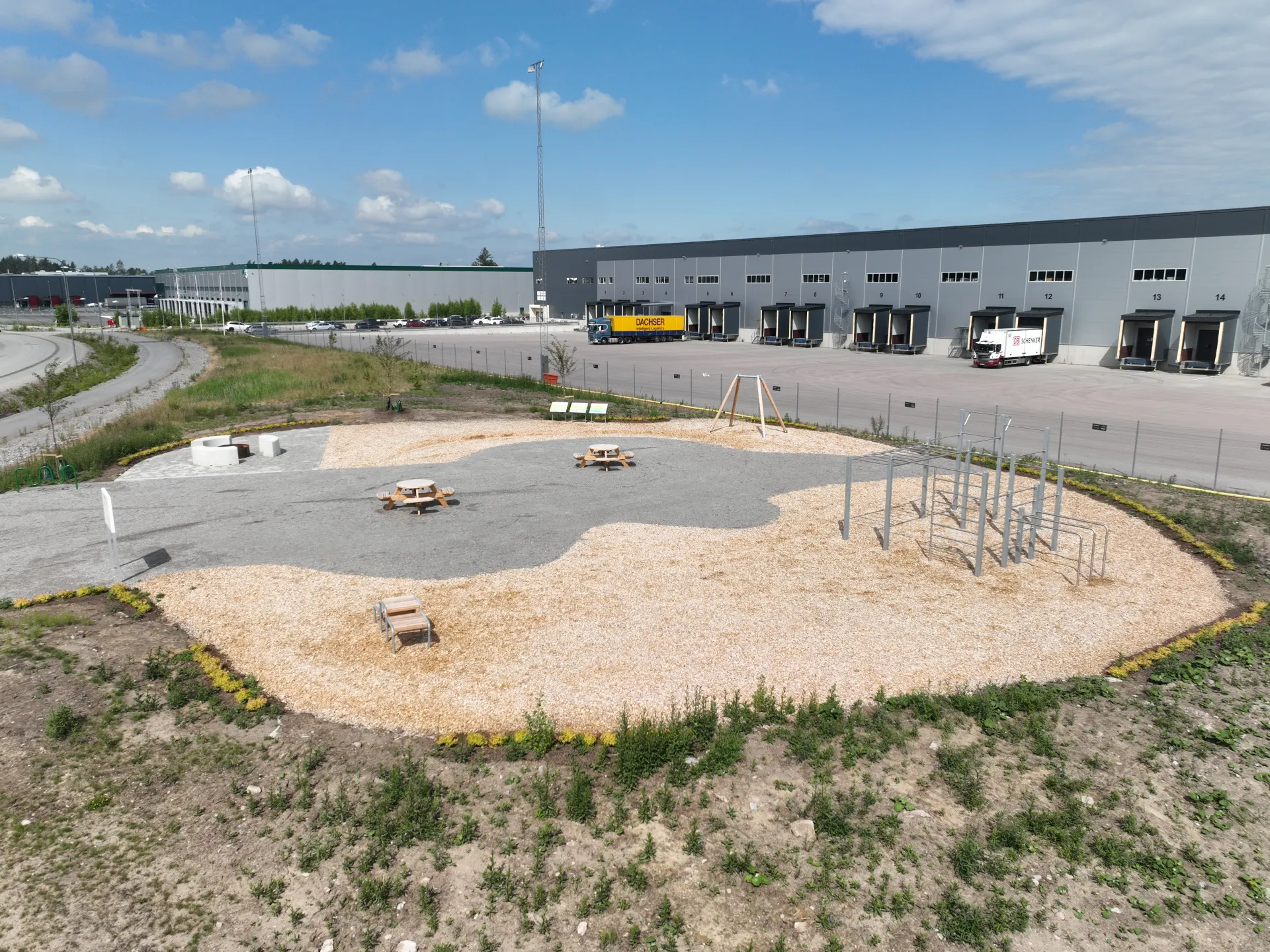 Utegym – kommunal anläggning – markarbete och anläggning utförd av Tallvillage Entreprenad i Örebro län